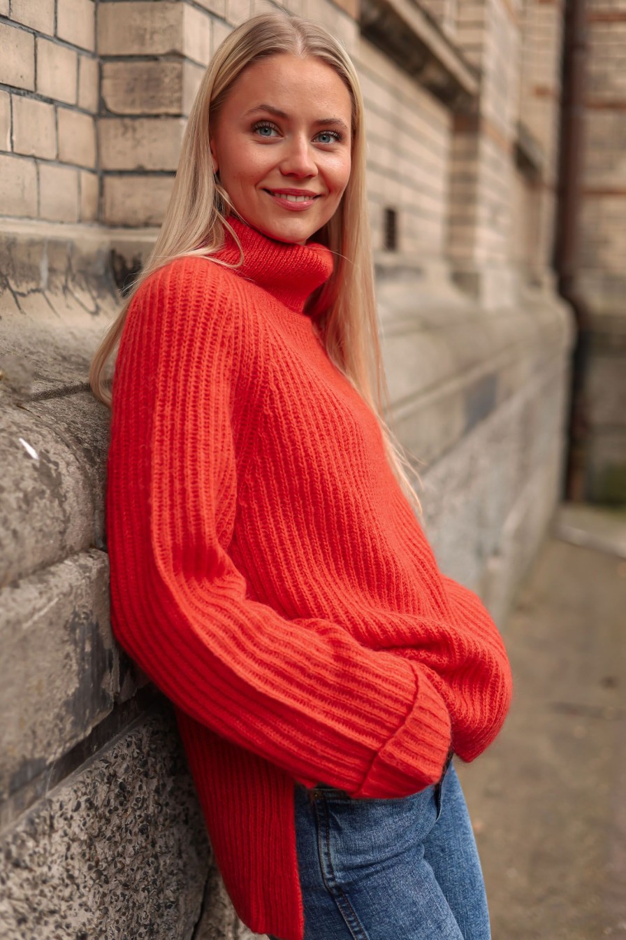 Kvinne Amuse Strikkede Gensere | Rose Pullover,Oransje