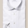 Mann Eton Penskjorter | Contemporary White Signature Twill Shirt Floral Contrast Details,Hvit