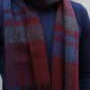 Mann Lacrosse Skjerf Og Torkler | Classic Check Scarf,Burgunder