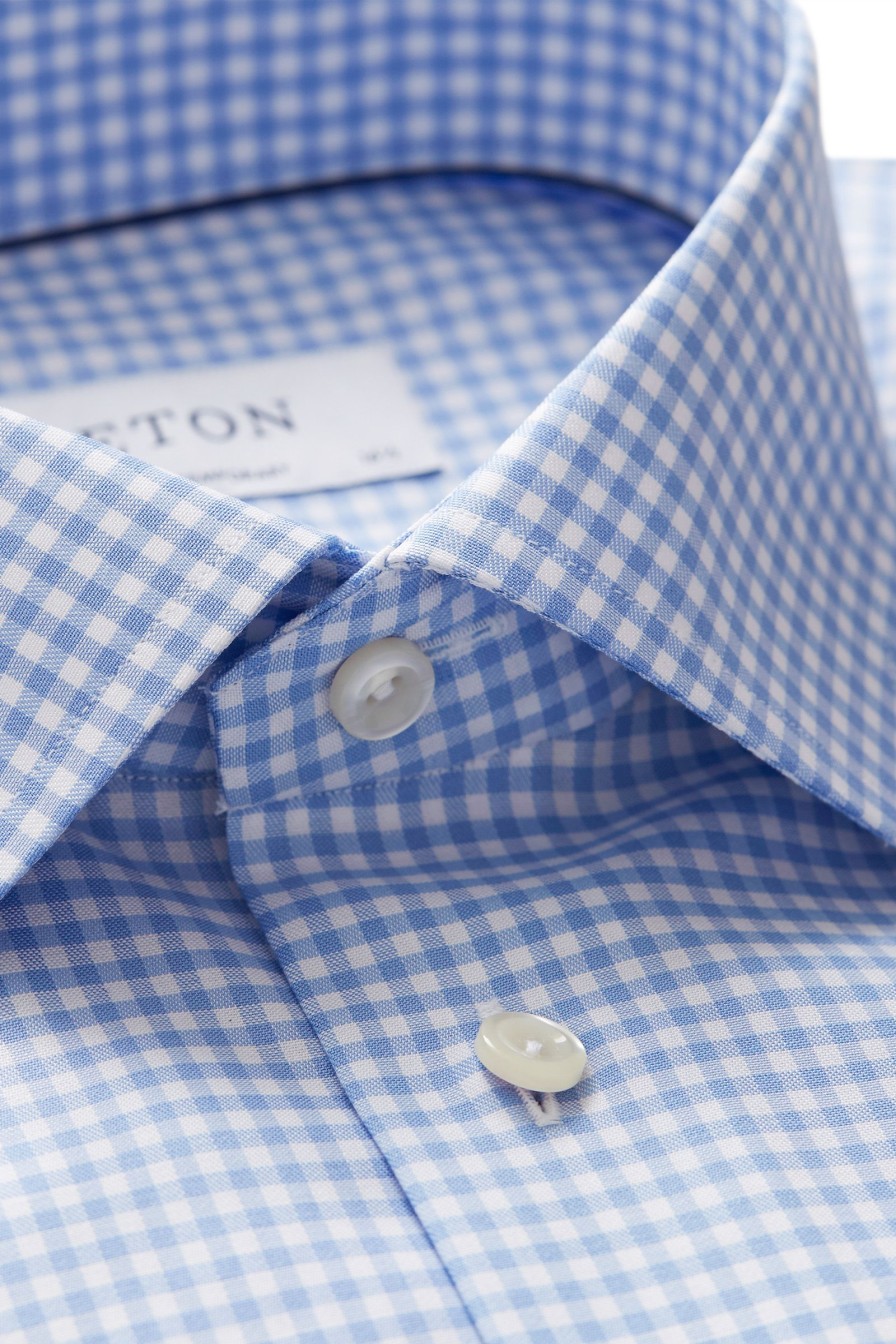 Mann Eton Penskjorter | Contemporary Eton Shirt,Bla