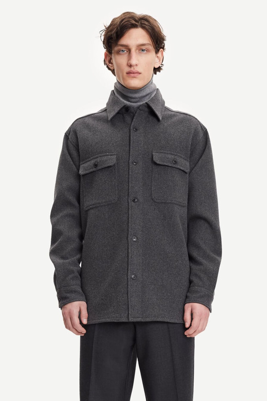 Mann Samsøe Samsøe Skjorter | Castor X Overshirt,Dark Grey Melange