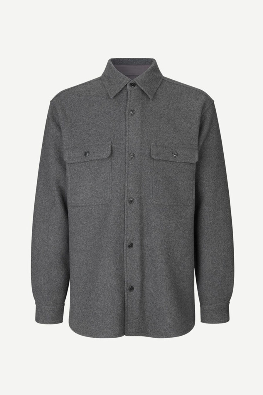 Mann Samsøe Samsøe Skjorter | Castor X Overshirt,Dark Grey Melange