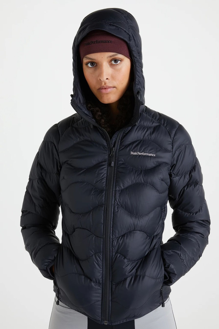 Kvinne Peak Performance Lettdun | W Helium Down Hood Jacket,Sort