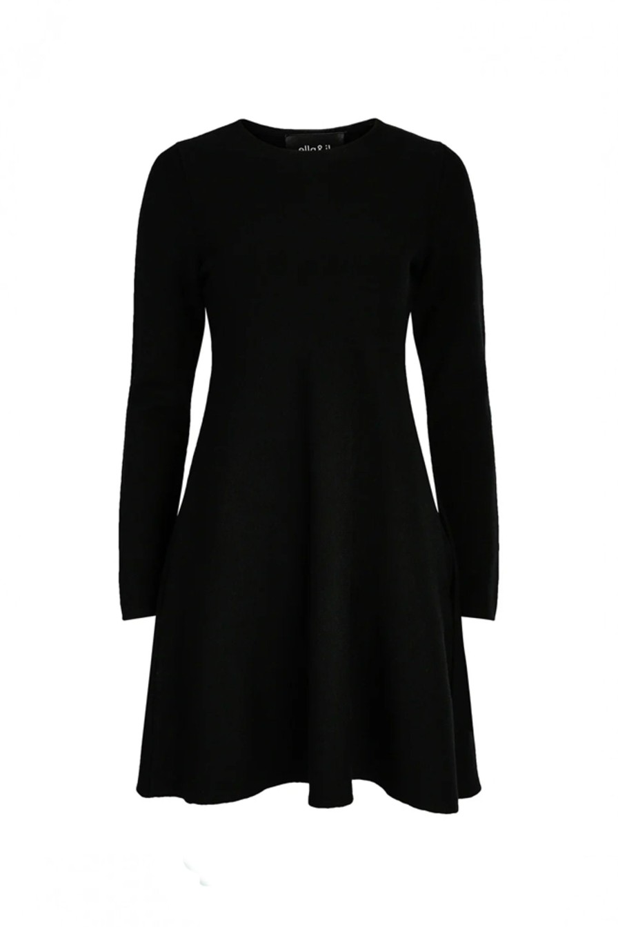 Kvinne Ella&il Hverdagskjoler | Cecilie Merino Dress,Sort