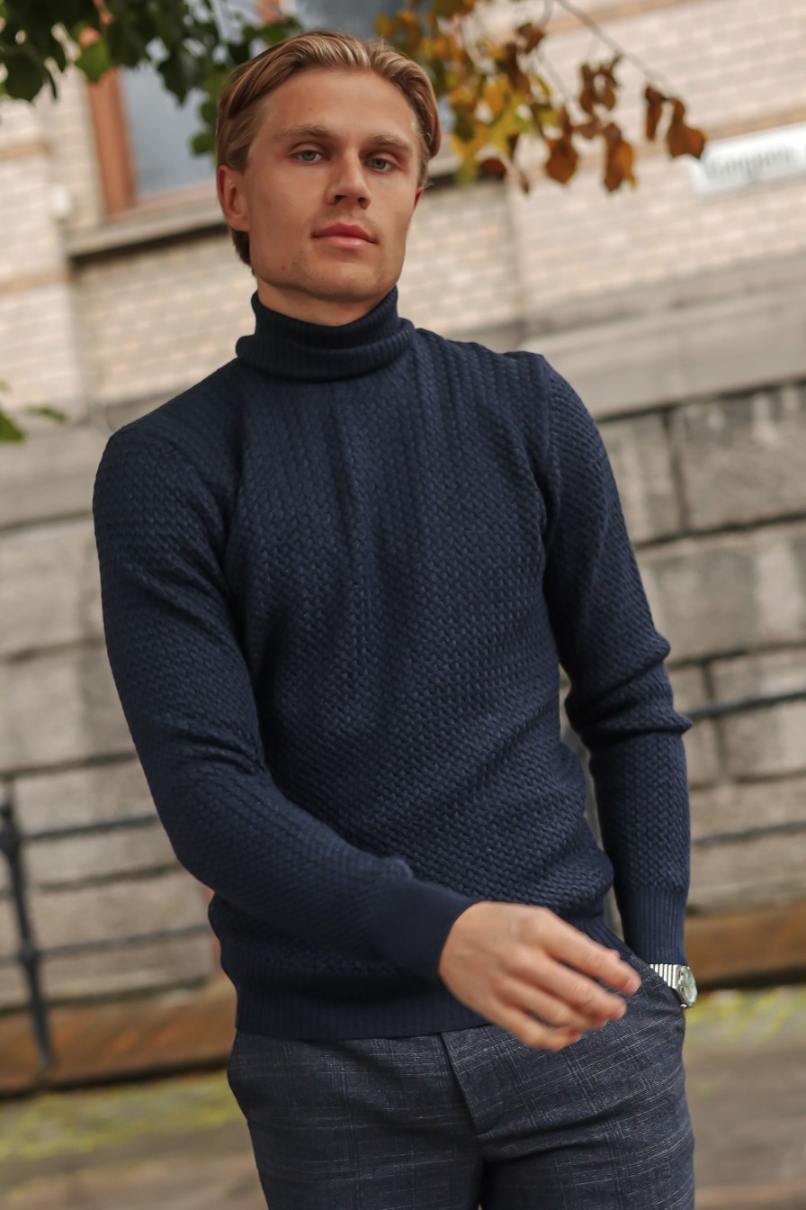 Mann Gran Sasso Gensere | Turtleneck 57157,Bla