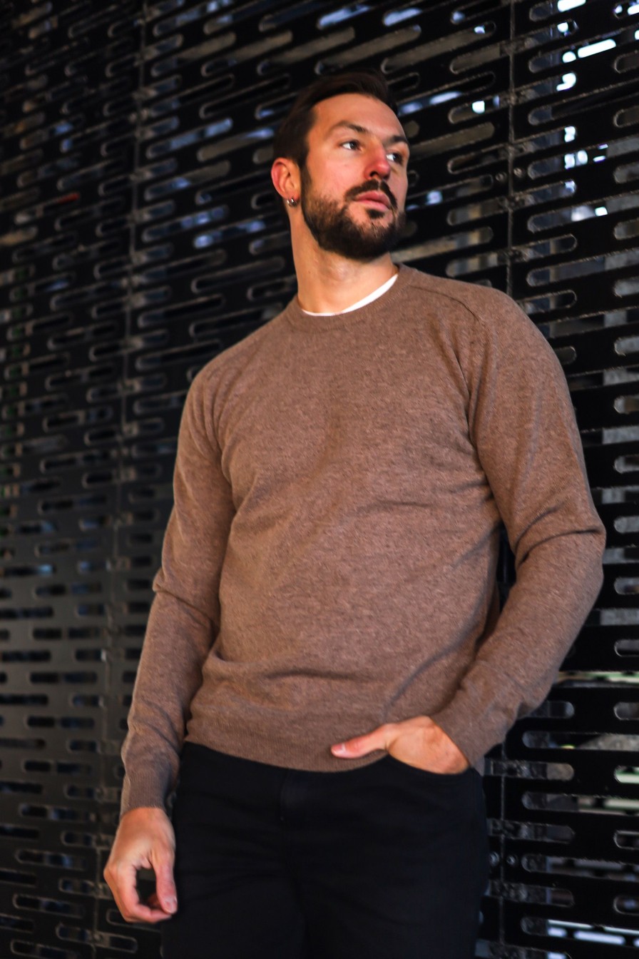 Mann Urban Pioneers Gensere | Constantin Sweater,Mid Brown