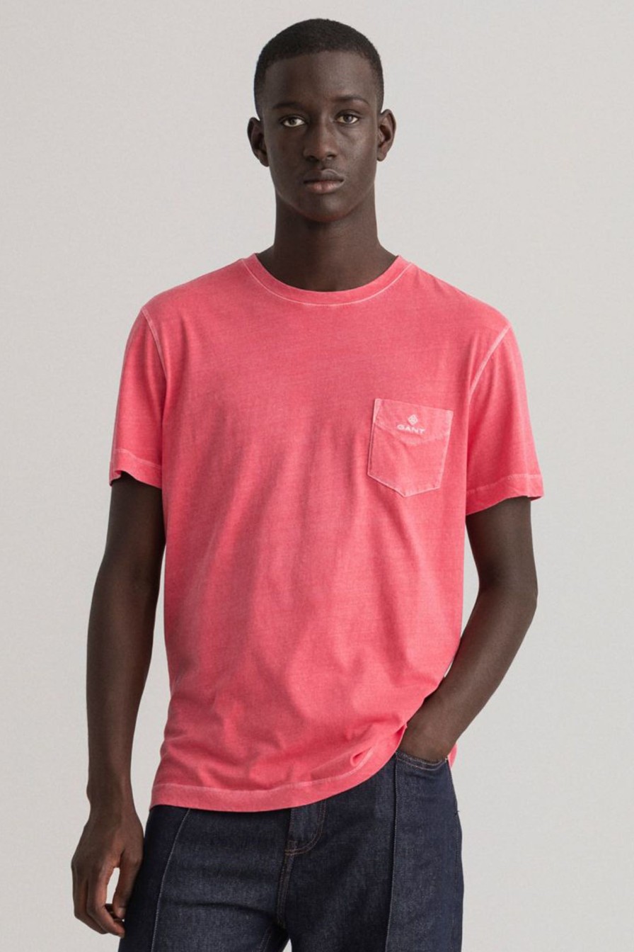 Mann Gant T-Skjorter | Gant Sunfaded T-Shirt,Rosa