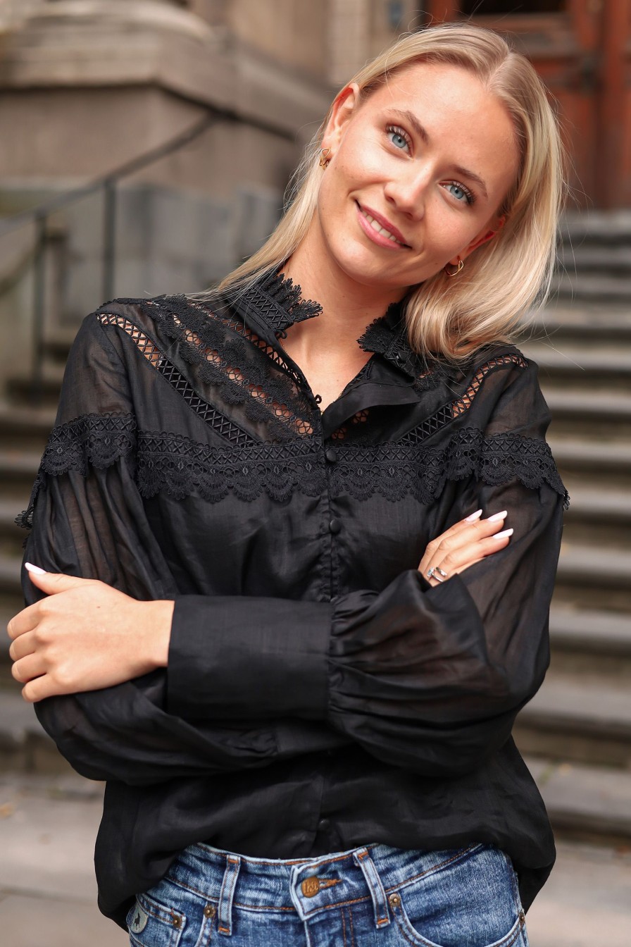 Kvinne Ministry Of Style Bluser | Elena Blouse,Sort