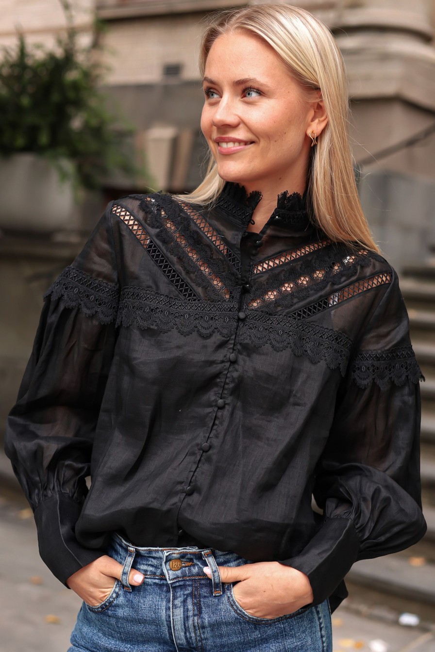 Kvinne Ministry Of Style Bluser | Elena Blouse,Sort