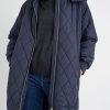 Kvinne InWear Lette Jakker | Ektra Iw Hood Coat,Marine Blue