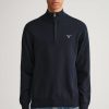 Mann Gant Zip-Gensere | Classic Cotton Half Zip,Mork Bla