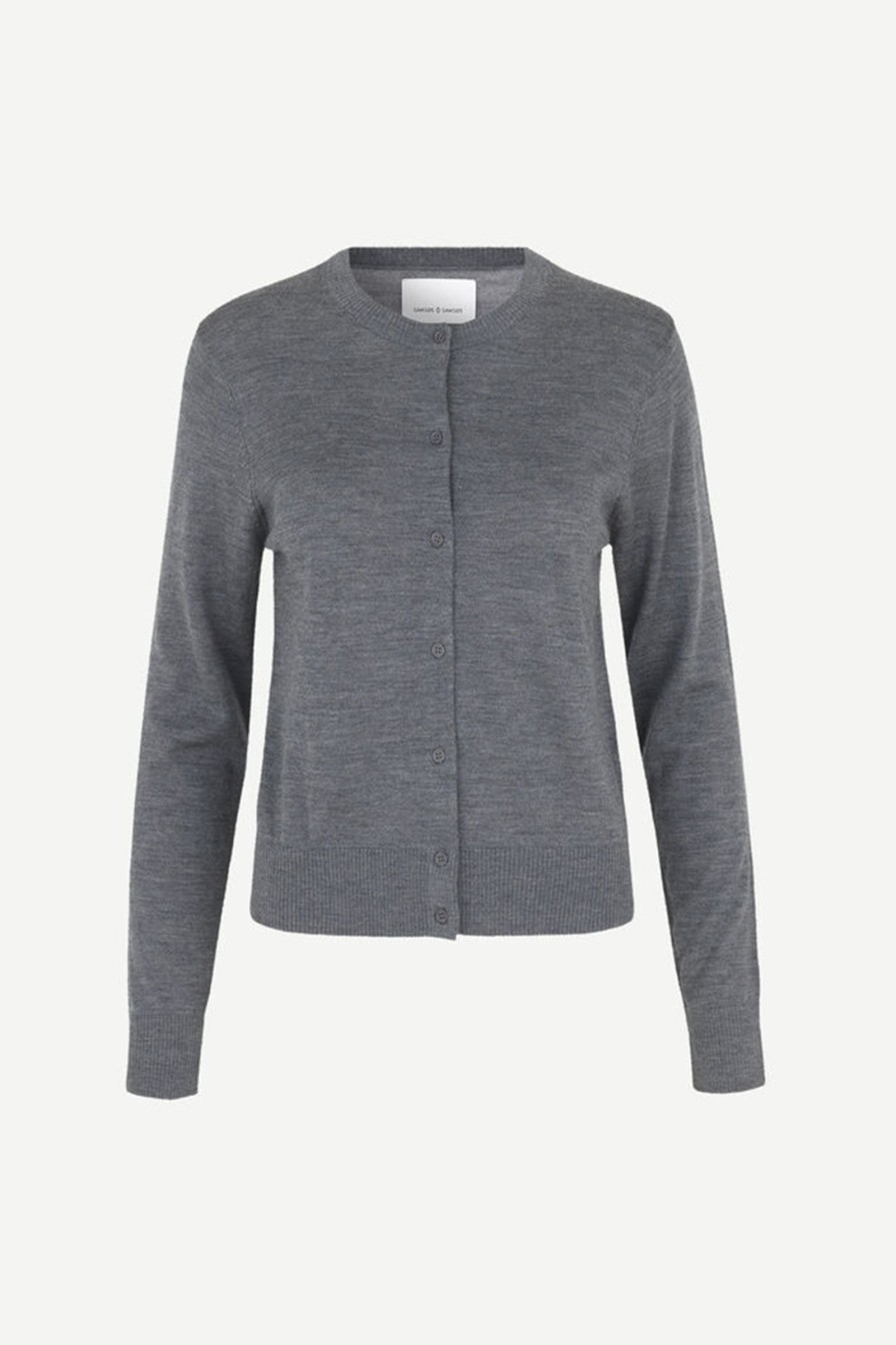 Kvinne Samsøe Samsøe Cardigans | Kleo Cardigan,Dark Grey Mel