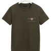 Kvinne Gant T-Skjorter | Archive Shield Ss T-Shirt,Gronn