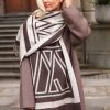 Kvinne InWear Skjerf | Myrtheiw Logo Scarf,Americano/Vanilla