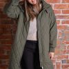 Kvinne InWear Lette Jakker | Ektra Iw Hood Coat,Beetle Green