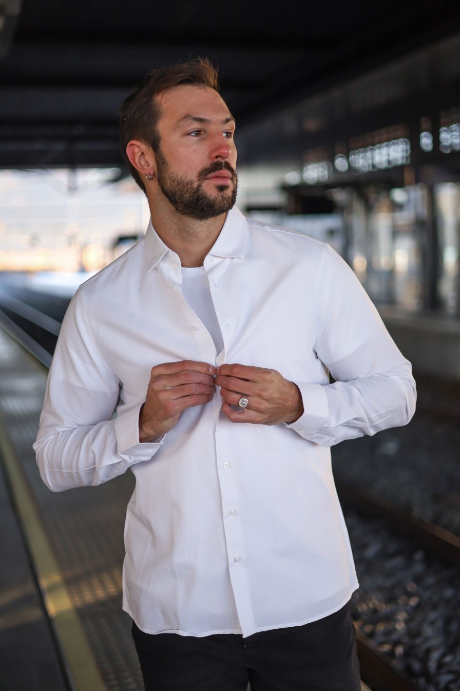 Mann Urban Pioneers Hverdagsskjorter | Ludvig Shirt,White