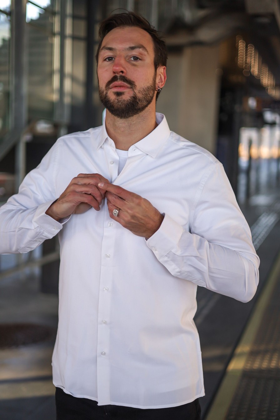 Mann Urban Pioneers Hverdagsskjorter | Ludvig Shirt,White