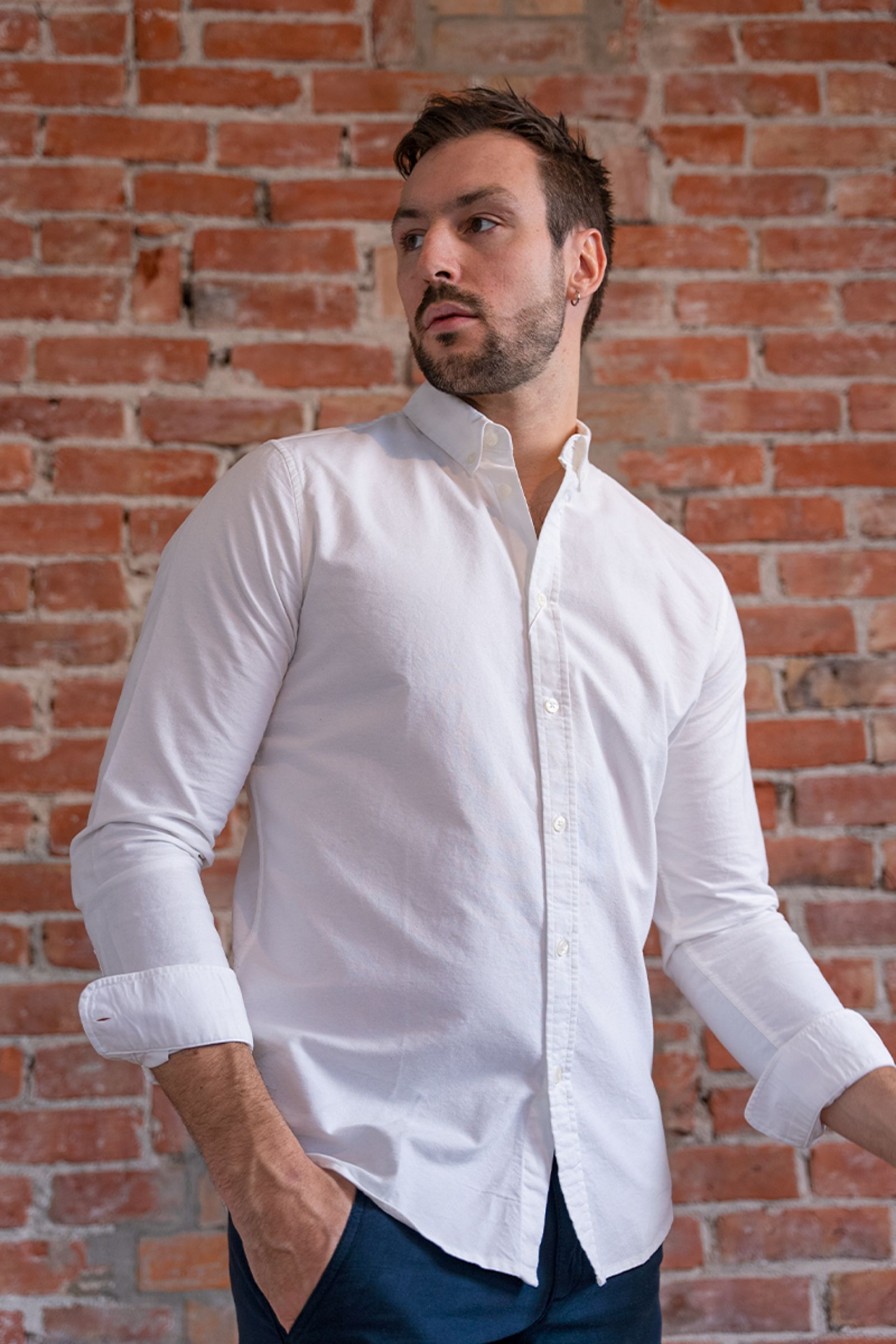 Mann Samsøe Samsøe Hverdagsskjorter | Liam Bx Shirt,White