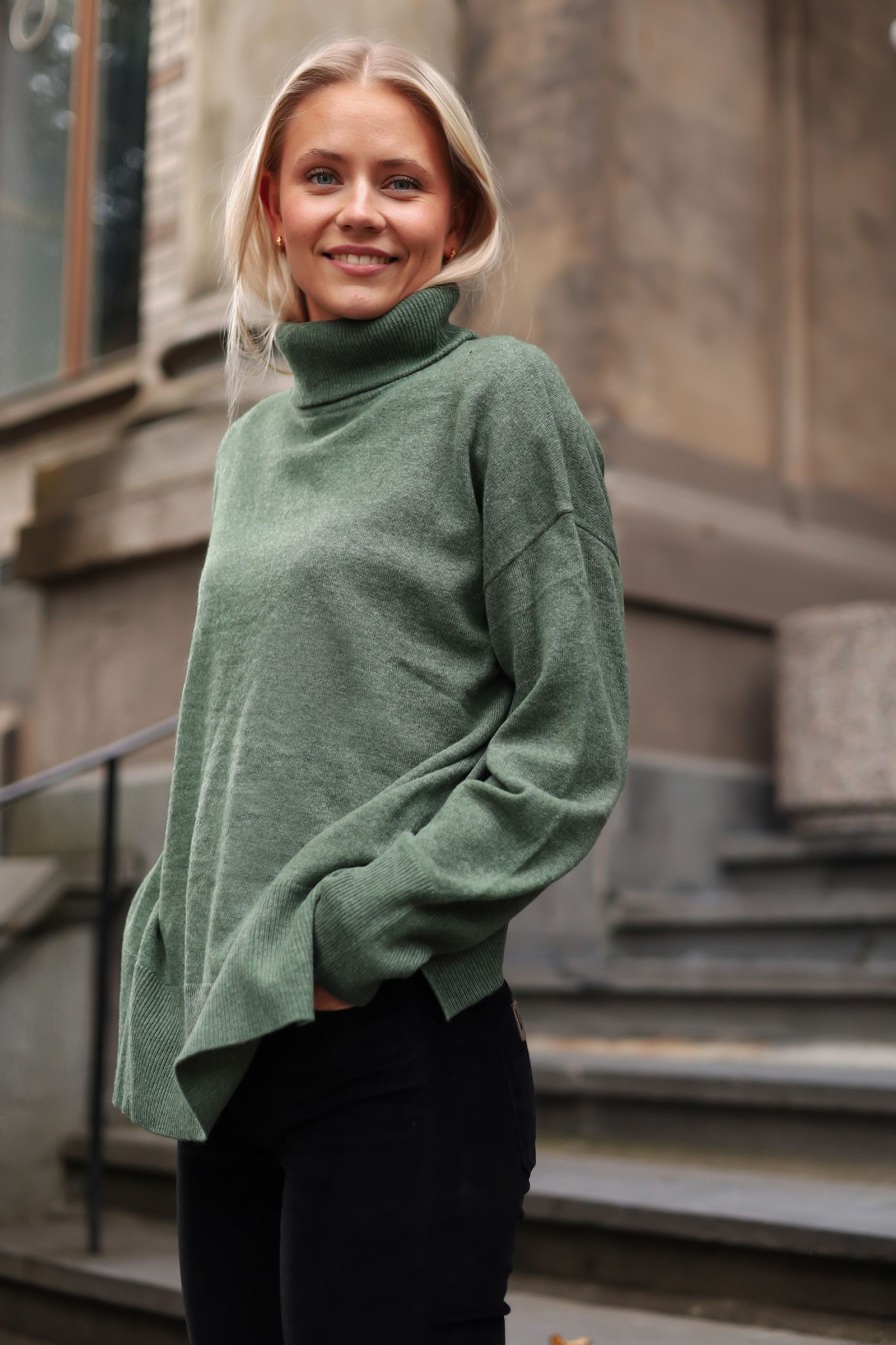 Kvinne Urban Pioneers Strikkede Gensere | Adia Sweater,Olive Melange