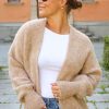 Kvinne American Vintage Strikkede Gensere | East Cardigan,Beige Melange