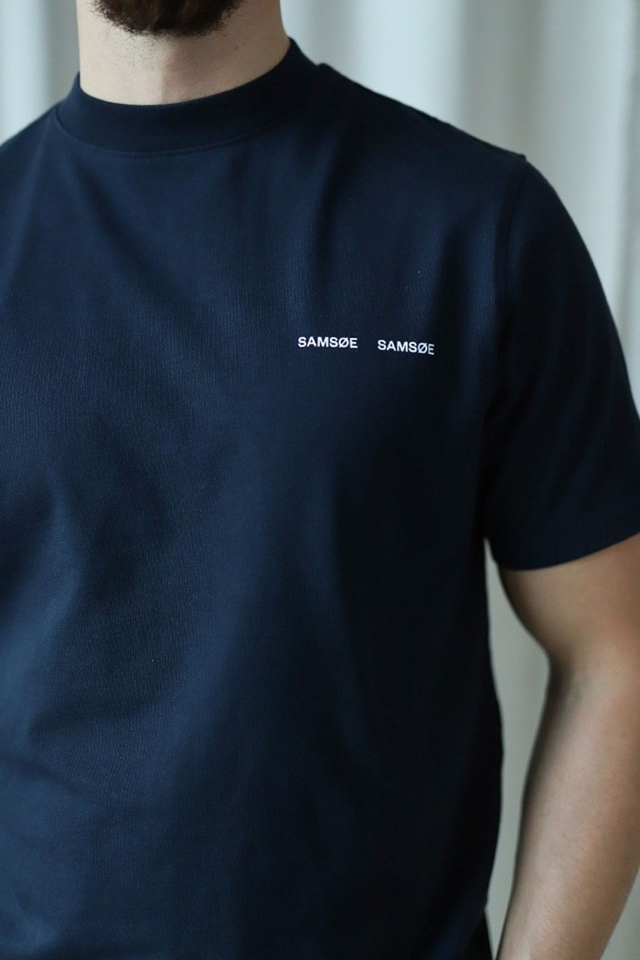 Mann Samsøe Samsøe T-Skjorter | Norsbro T-Shirt,Mork Bla