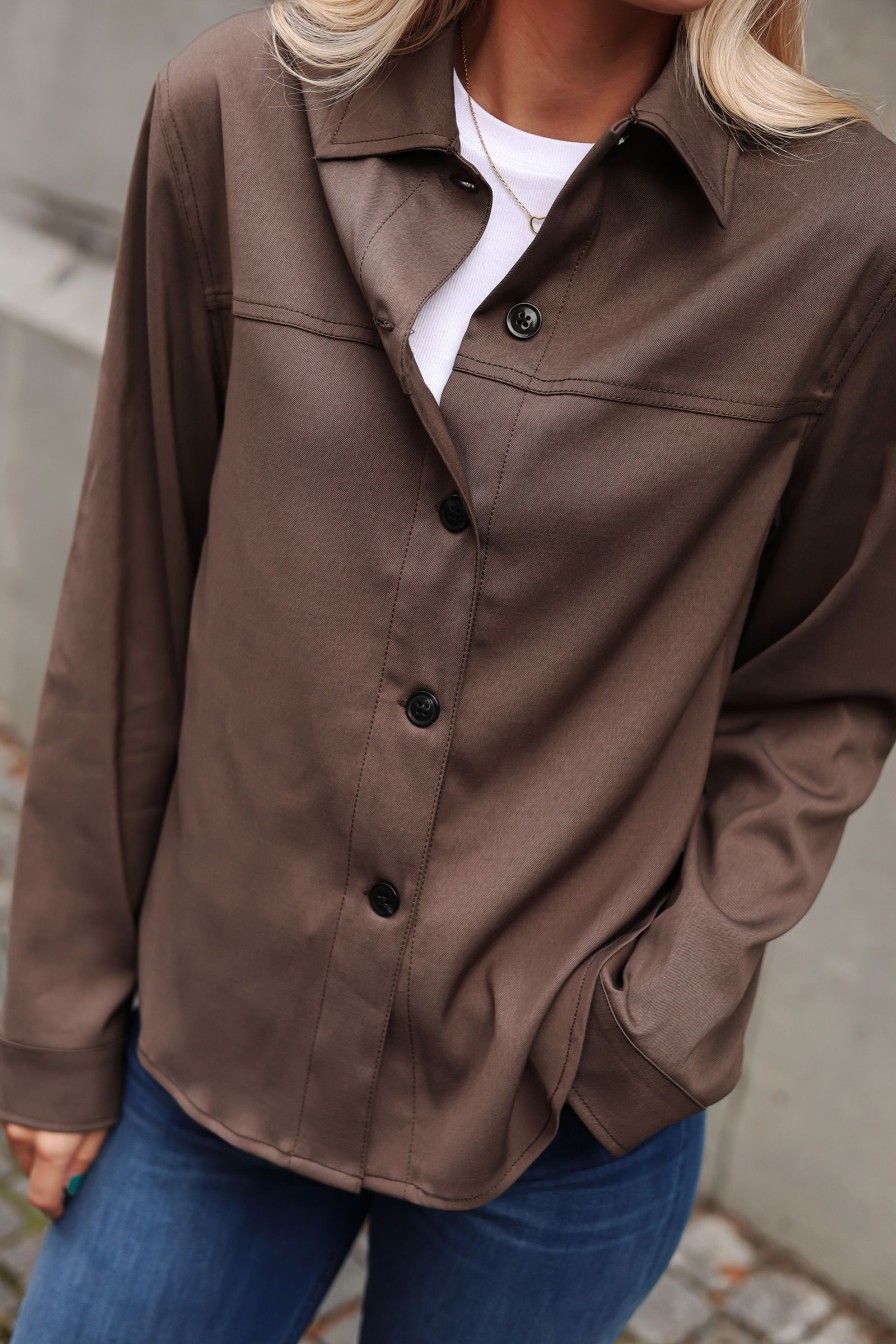 Kvinne Samsøe Samsøe Skjorter | Esmel Shirt 14635,Major Brown