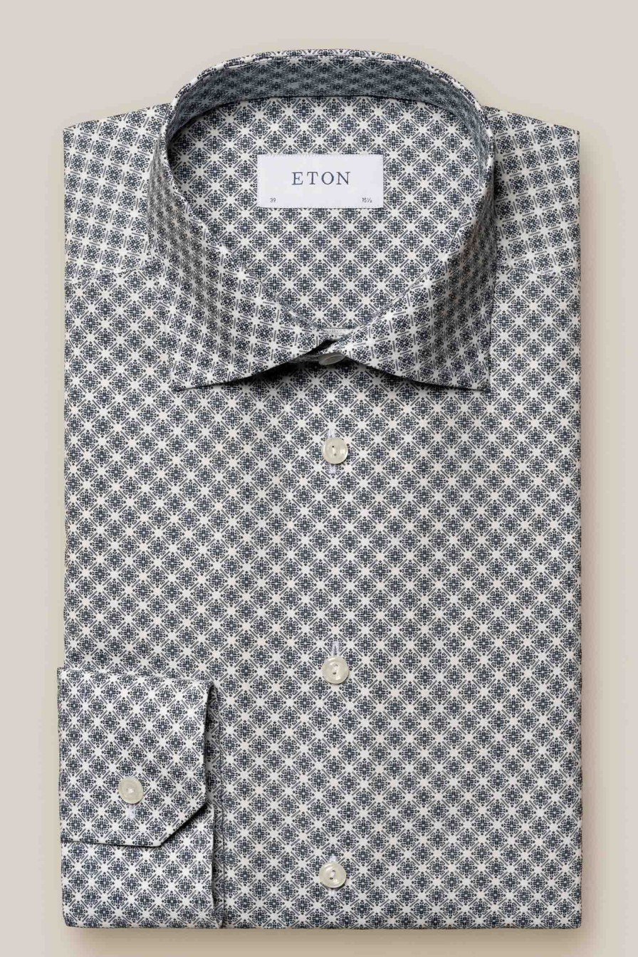 Mann Eton Penskjorter | Contemporary Eton Shirt,Mork Bla