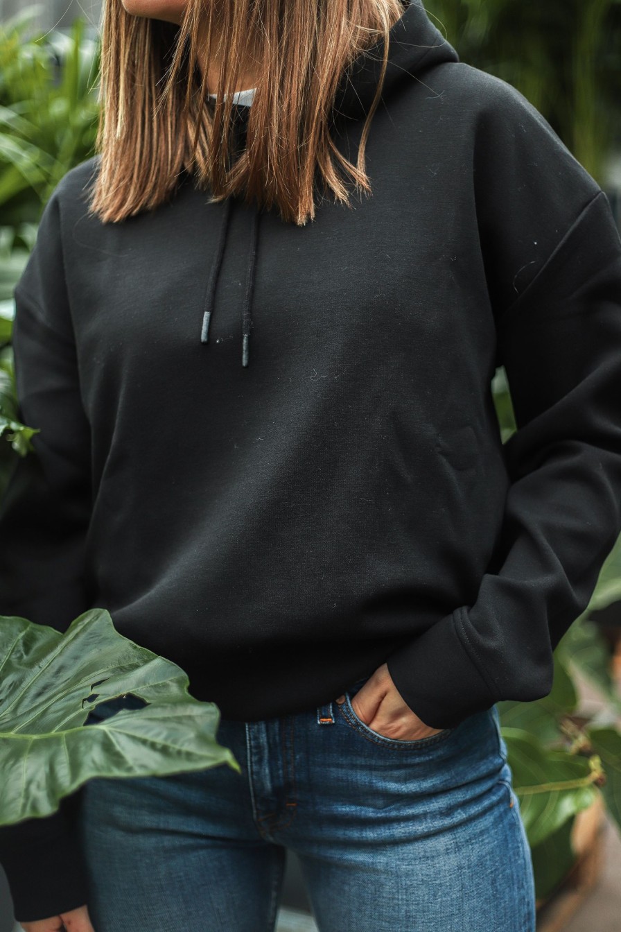 Kvinne Samsøe Samsøe Gensere | Kelsey Hoodie 9658,Sort