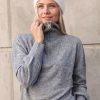 Kvinne Ella&il Strikkede Gensere | Livy Wool Sweater,Grey Melange