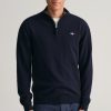 Mann Gant Zip-Gensere | Superfine Lambswool Half Zip,Marine