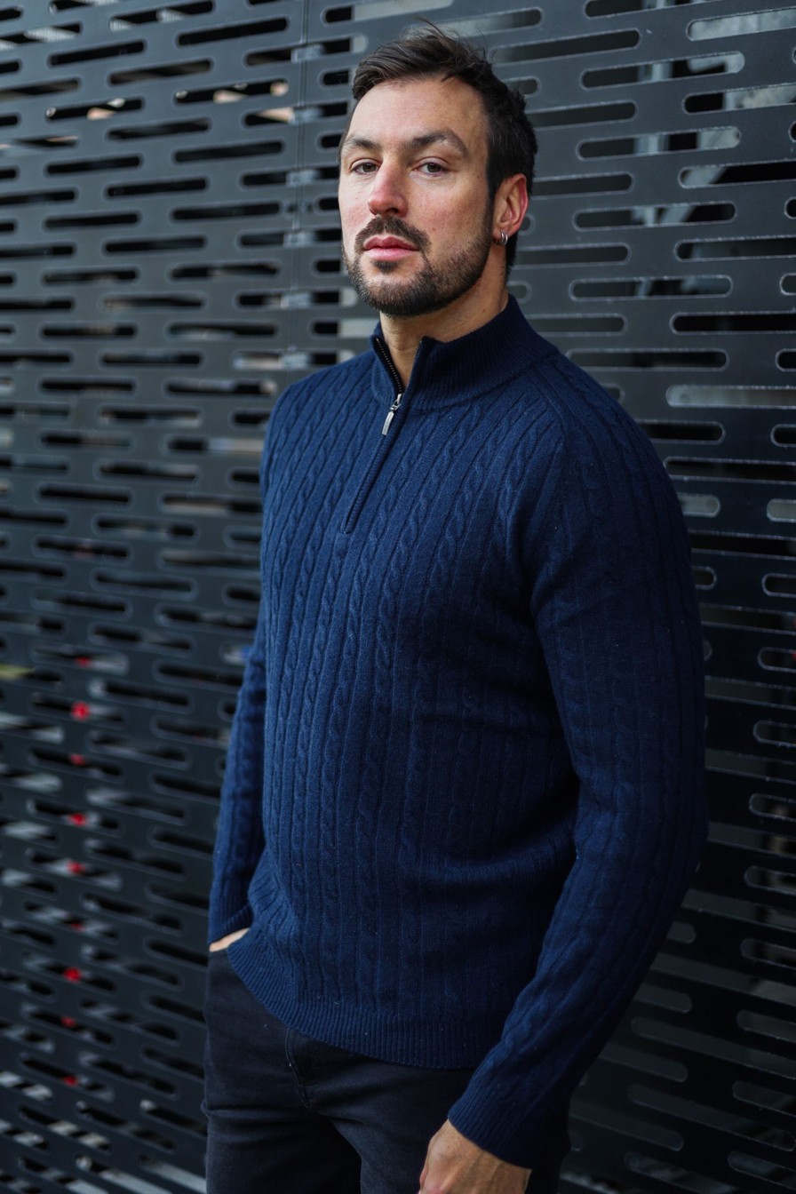 Mann Urban Pioneers Gensere | Walt Half-Zip,Dark Navy