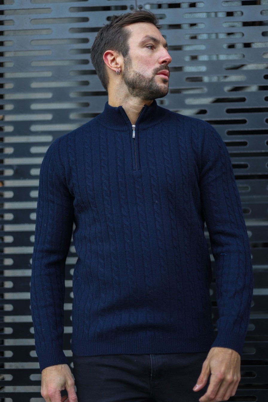 Mann Urban Pioneers Gensere | Walt Half-Zip,Dark Navy