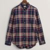 Mann Gant Hverdagsskjorter | Reg Jaspe Check Shirt,Plumped Red