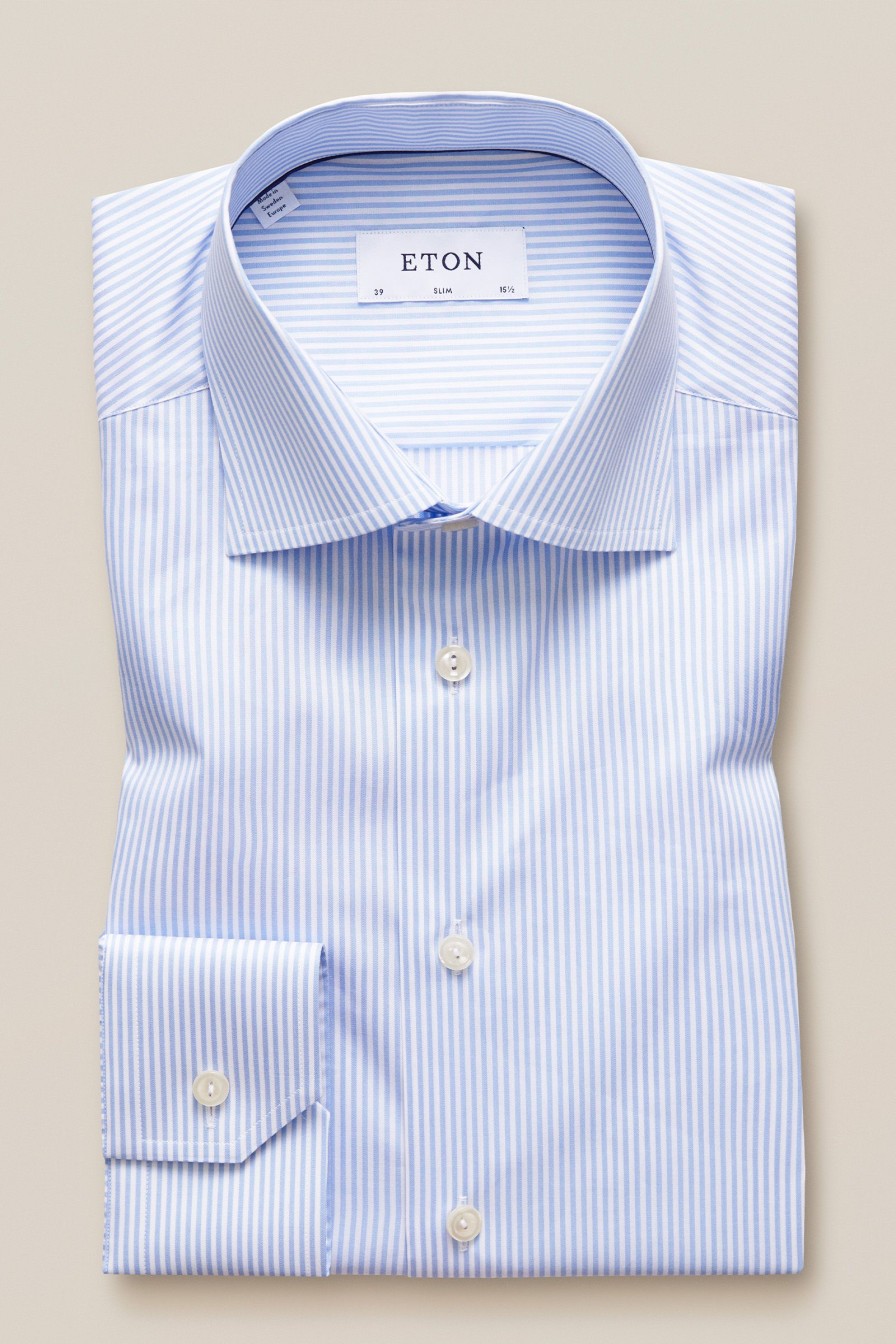 Mann Eton Penskjorter | Slim Eton Shirt,Bla