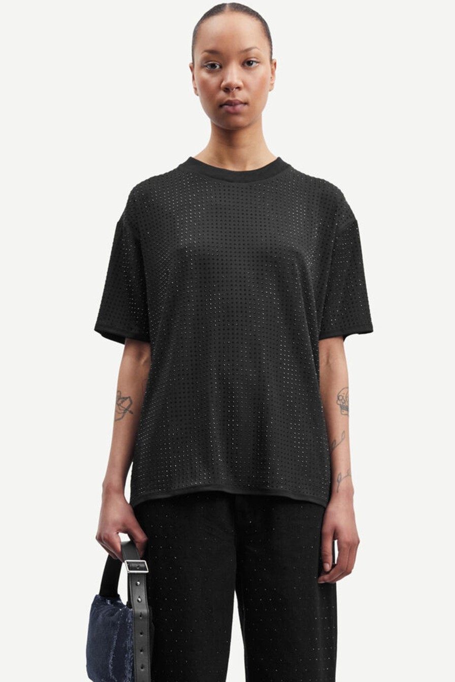 Kvinne Samsøe Samsøe T-Skjorter | Chrishell T-Shirt 14611,Caviar