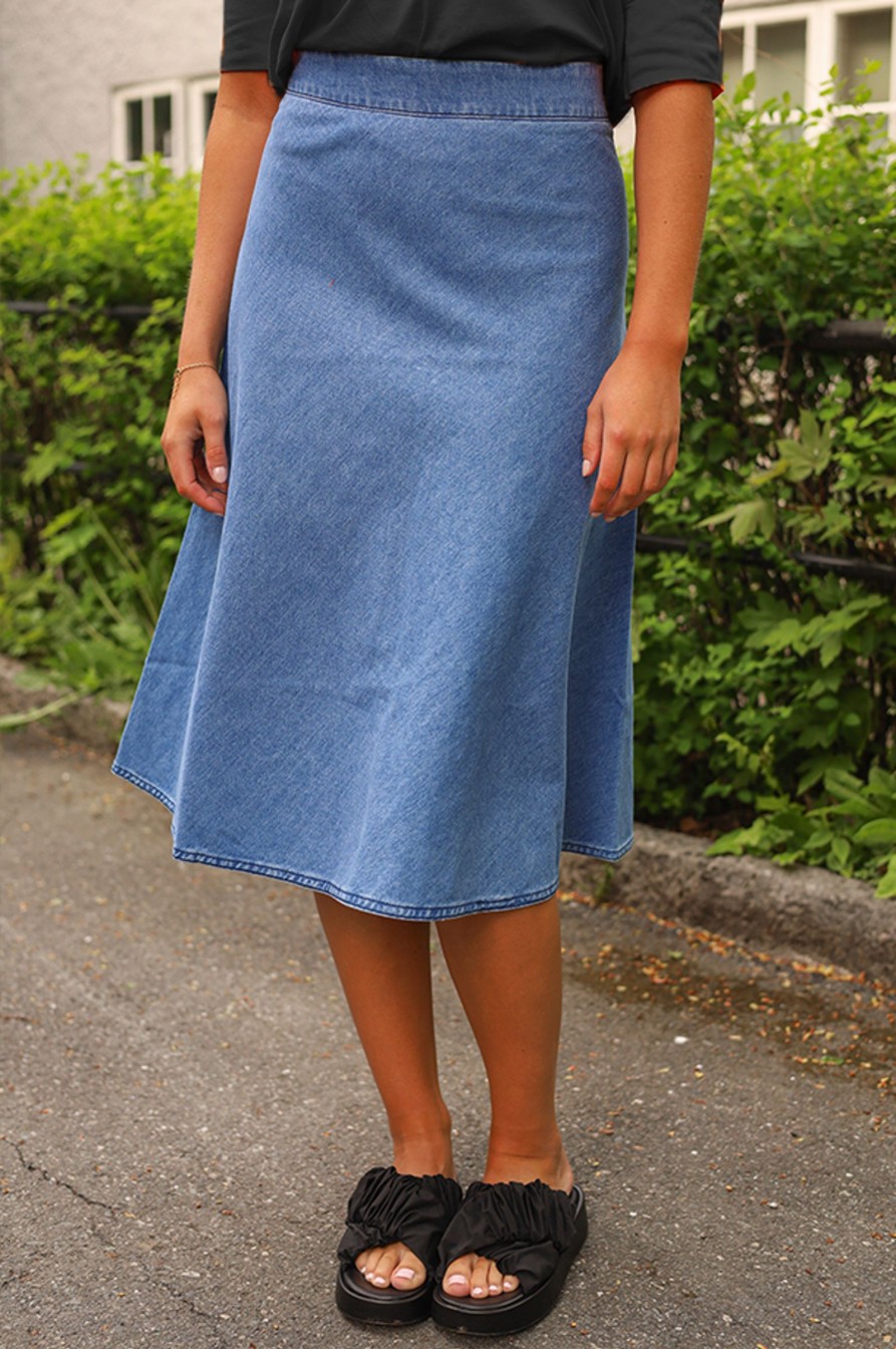 Kvinne Mads Nørgaard Skjort | Stelly C Long Skirt,Blue