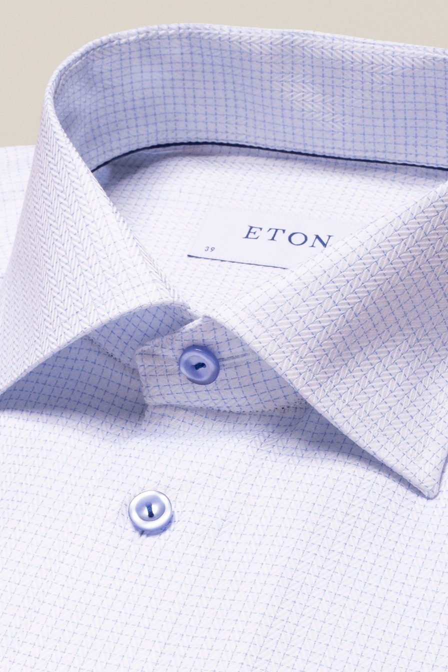 Mann Eton Penskjorter | Contemporary Eton Shirt,Bla Monster