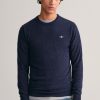 Mann Gant Gensere | Superfine Lambswool C-Neck,Dark Navy Melange