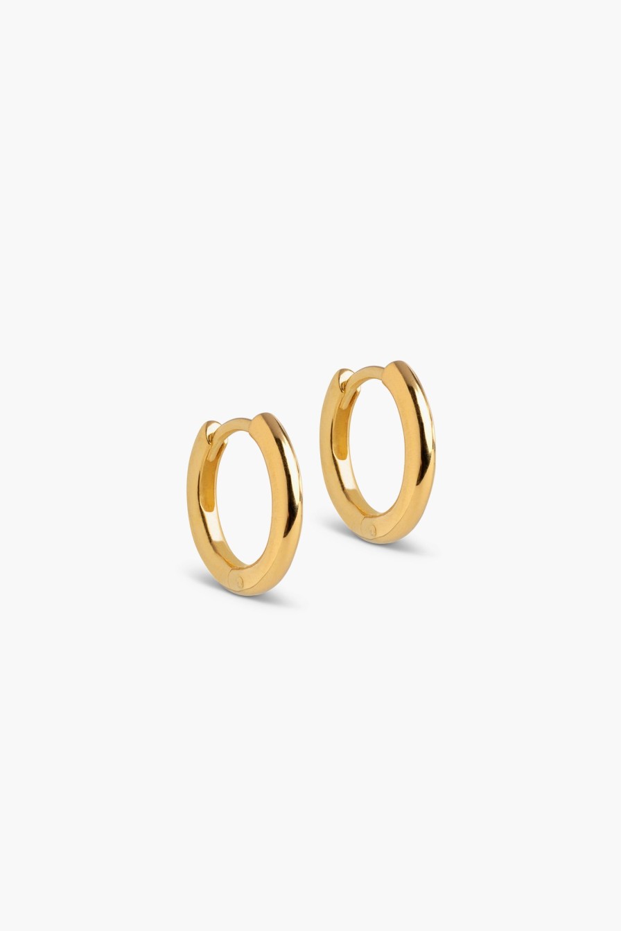 Kvinne ENAMEL Copenhagen Oredobber | Chunky Classic Hoops 10Mm,Gull