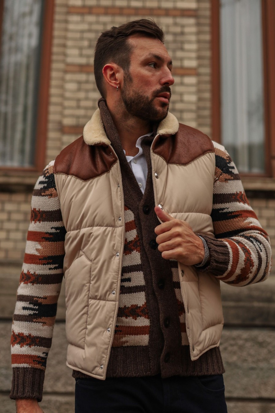 Mann Gran Sasso Vester | Gilet Western,Beige