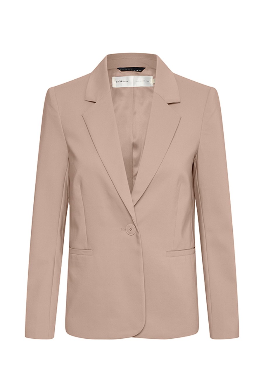 Kvinne InWear Blazere | Zella Iw Classic Short Blazer,Mocha Grey