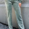 Kvinne Juicy Couture Joggebukser | Del Rey Classic Velour Pant,Lys Gronn