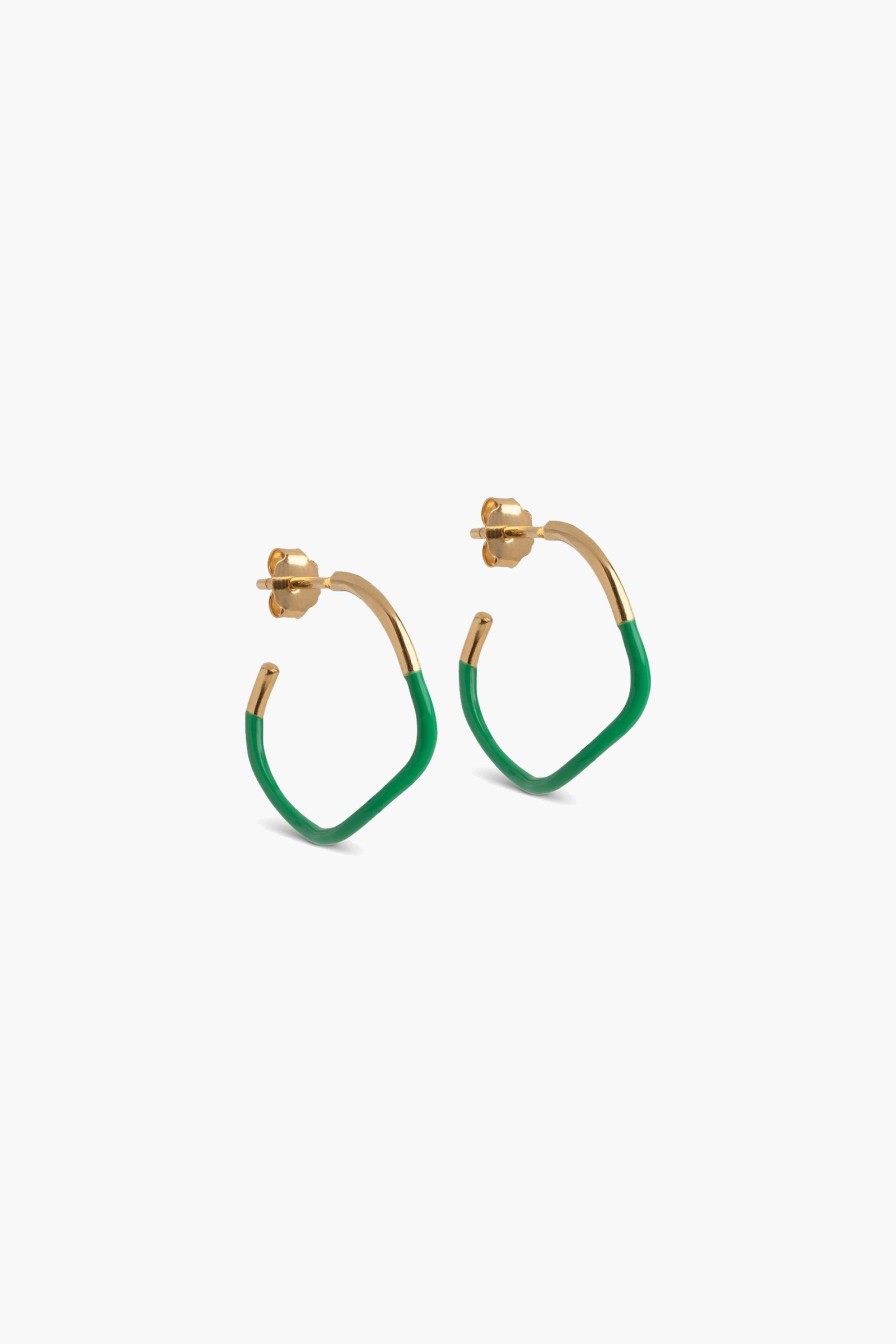 Kvinne ENAMEL Copenhagen Oredobber | Sway Hoops,Grass Green