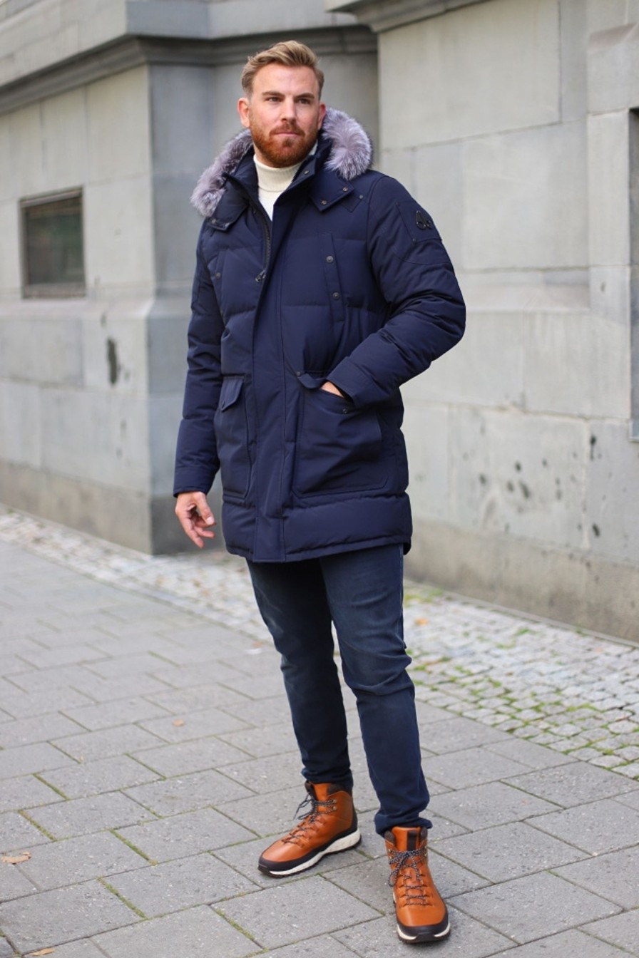 Mann Moose Knuckles Vinterjakker | Big Ridge Parka,Mork Bla