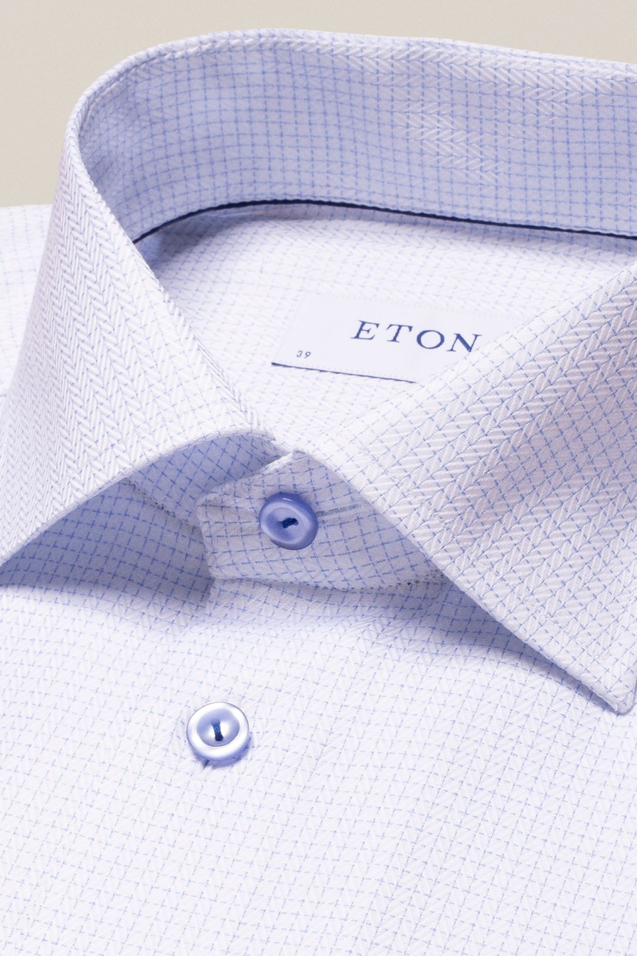 Mann Eton Penskjorter | Slim Eton Shirt,Bla